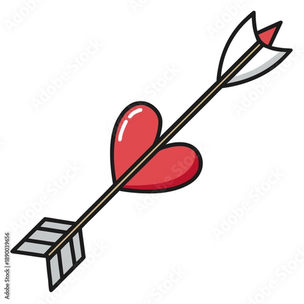 Obraz Cupid Arrow Line Art