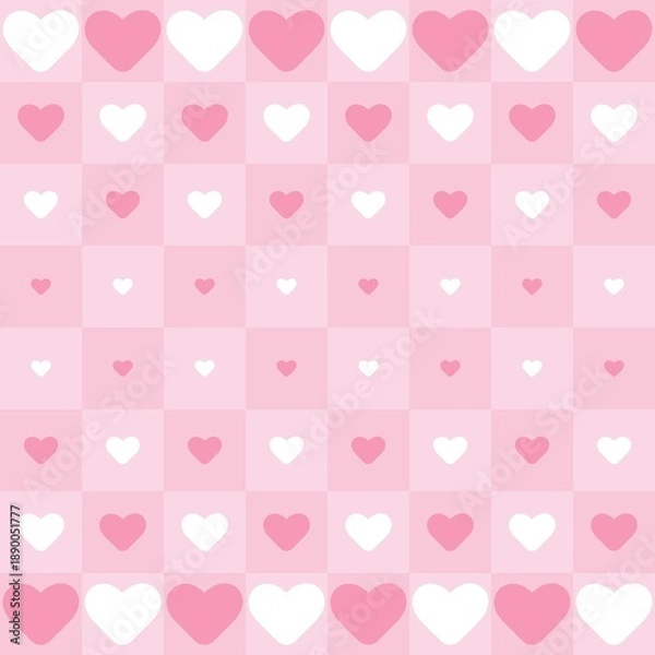 Obraz Pink heart Valentine pattern background.