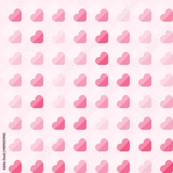 Obraz Pink heart Valentine pattern background.