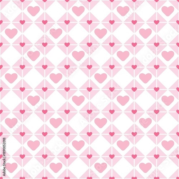 Obraz Pink heart Valentine pattern background.