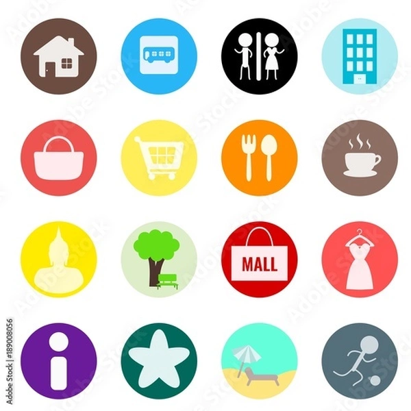 Obraz icon set for mapping