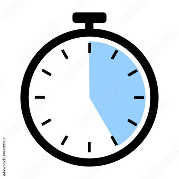 Fototapeta Stopwatch with half time elapsed