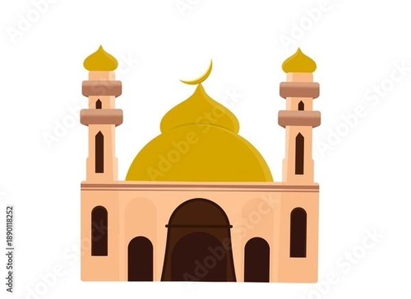 Obraz Mosque vector illustration, mosque image.
