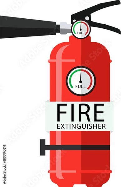 Obraz Fire Extinguisher Safety Equipment Vector