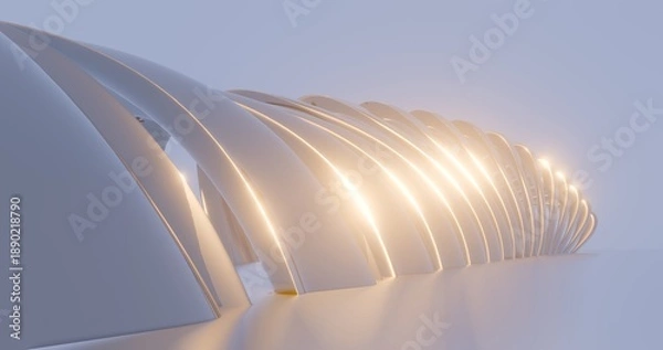 Obraz Futuristic architecture background 3d render