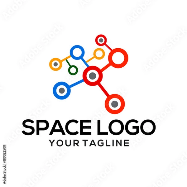 Fototapeta space logo vectors template 
