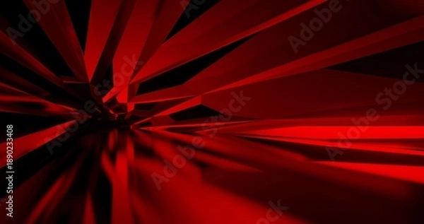 Obraz Futuristic abstract red background crystal interior 3d render