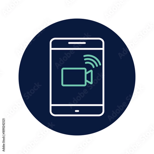 Fototapeta WiFi Video Calling  vector, pixel perfect, illustrator file 
