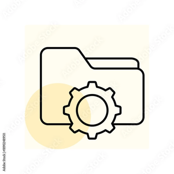 Fototapeta Data management vector, pixel perfect, illustrator file 
