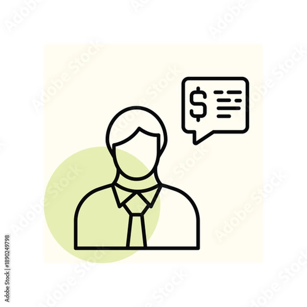 Fototapeta Financial Advisor vector, pixel perfect, illustrator file 

