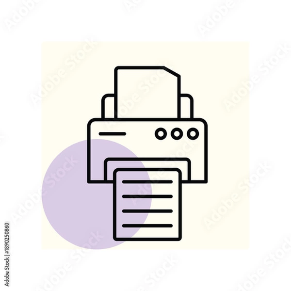 Fototapeta Printer vector, pixel perfect, illustrator file 
