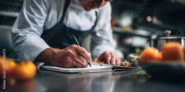 Obraz Chef Writing Orders