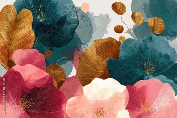 Obraz Colorful Abstract Floral Pattern