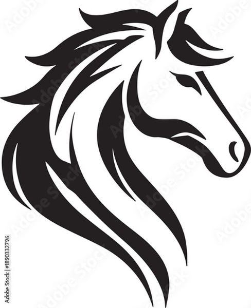 Obraz horse head vector logo