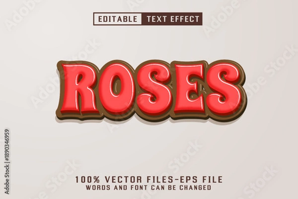 Obraz Roses Editable Text Effect