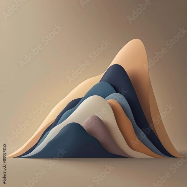 Fototapeta Elevated Abstract Growth Forms for Business Strategy Deployment