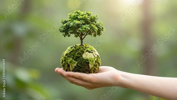 Obraz hands holding a tree