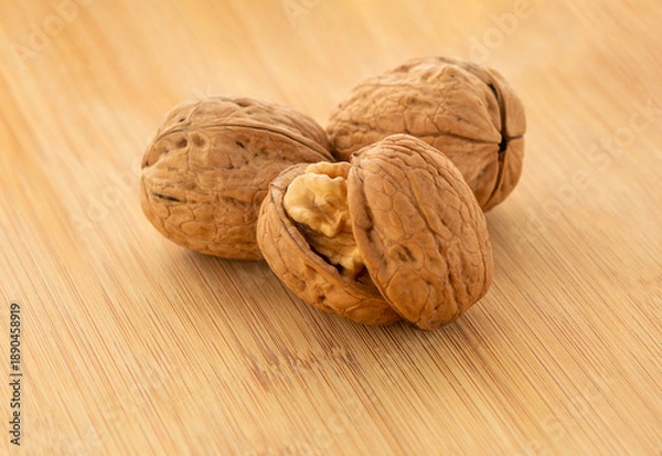 Obraz Walnuts close-up on the table