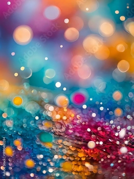 Obraz Abstract colorful background with bokeh