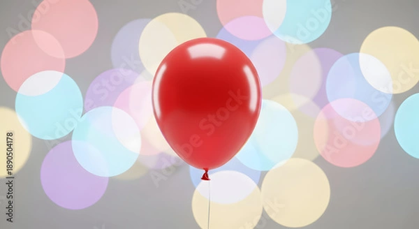 Obraz Red Balloon with Soft Bokeh Background