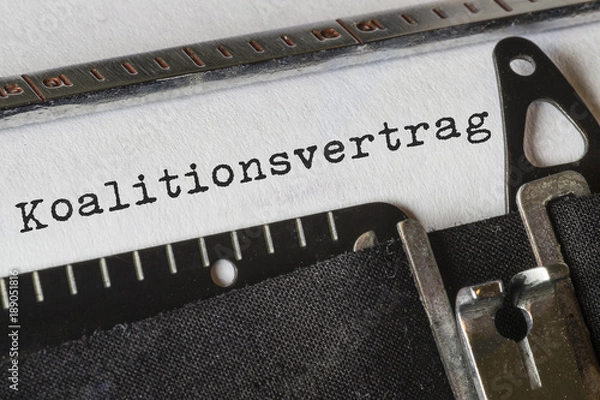 Obraz Koalitionsvertrag
