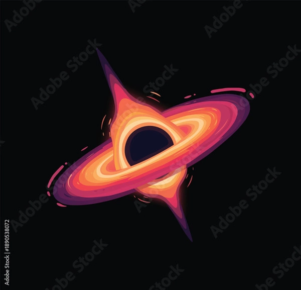 Obraz Stylized Black Hole Space Vorte