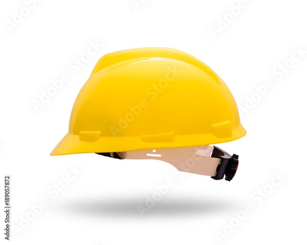 Obraz Yellow helmet isolate on white background