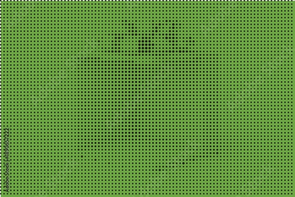 Obraz Green Halftone Pattern with Abstract Starburst