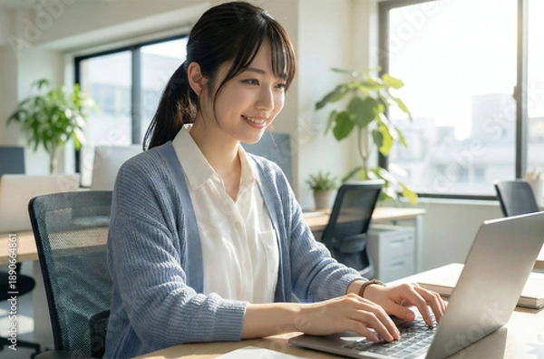 Obraz オフィスのビジネスシーン　ビジネスウーマン