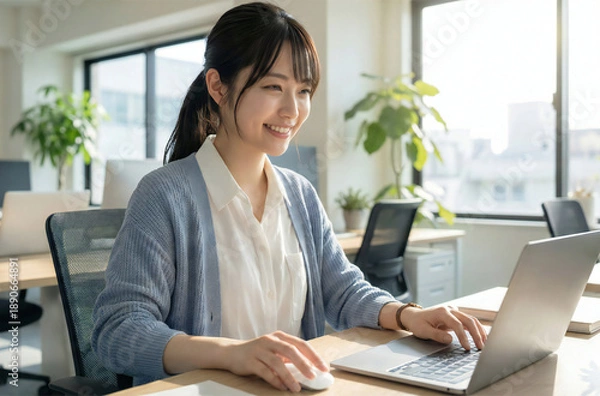 Obraz オフィスのビジネスシーン　ビジネスウーマン