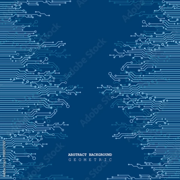 Fototapeta Circuit board, technology background. Vector illustration. EPS 10