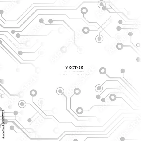 Obraz Circuit board, technology background. Vector illustration. EPS 10
