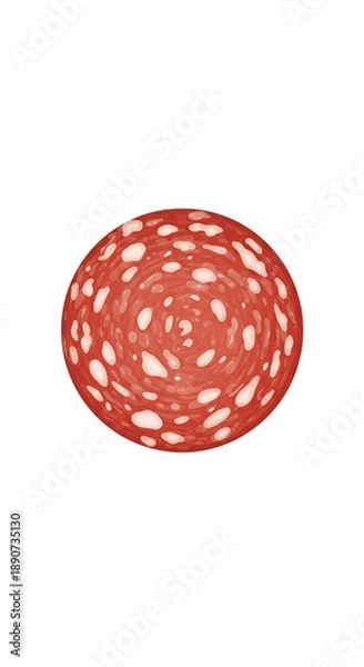 Obraz Round Red Pizza Slice Abstract 3D Design Isolated