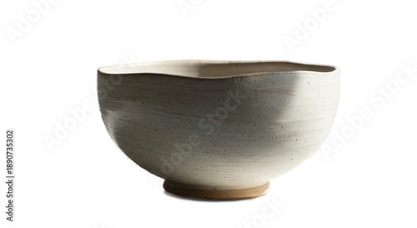 Obraz Rustic Ceramic Bowl With Speckled Texture Soft Light Isolated