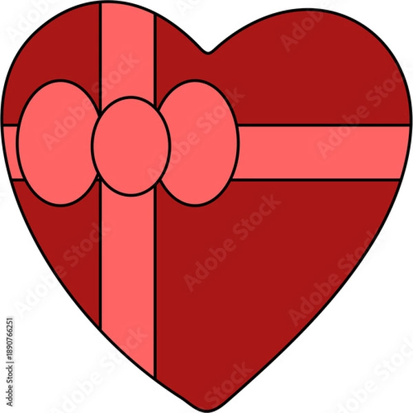 Fototapeta 발렌타인 초콜릿 선물 일러스트 요소