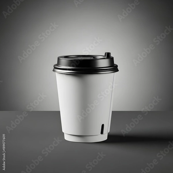 Obraz Stylish 3D coffee mug with floating presentation