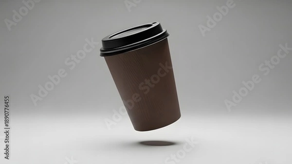 Obraz Minimal coffee cup mockup in floating 3D style