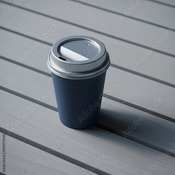 Obraz Minimal beverage cup mockup with floating 3D appearance