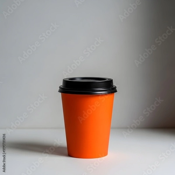 Obraz High resolution 3D coffee cup template with levitation