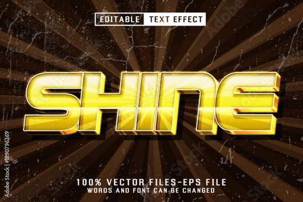 Obraz Shine 3d Text - Editable Text Effect