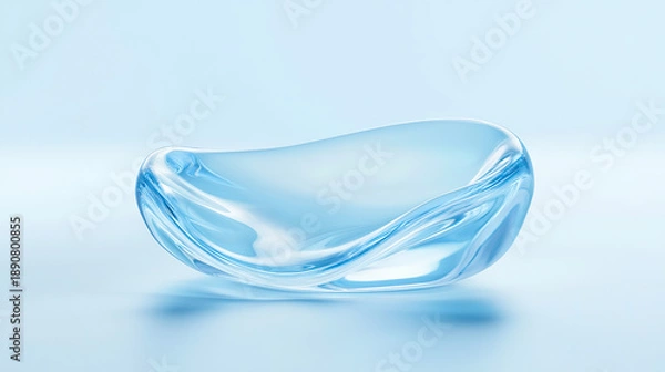 Obraz ぷるんとした質感の水色の透明感のあるジェル