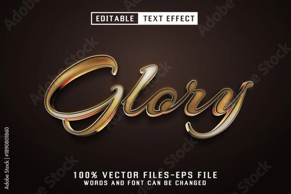 Fototapeta Glory Golden Text - Editable Text Effect