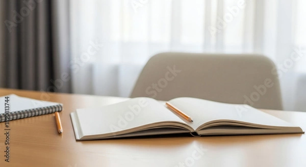 Fototapeta notebook with pen