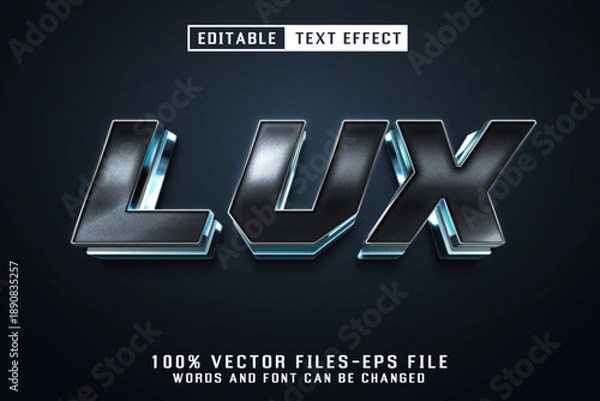 Fototapeta Lux Metalic Text - Editable Text Effect