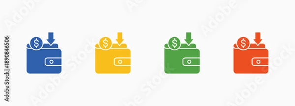 Obraz Spending Limit Icon Set Color Multiple Style Collection Element For Design