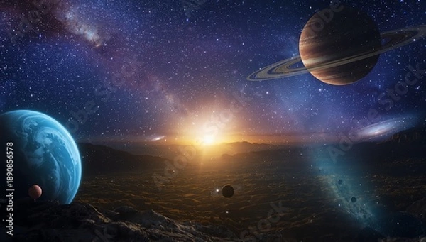 Fototapeta planet in space