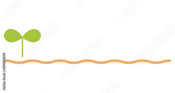 Fototapeta 新芽と下線のイラスト