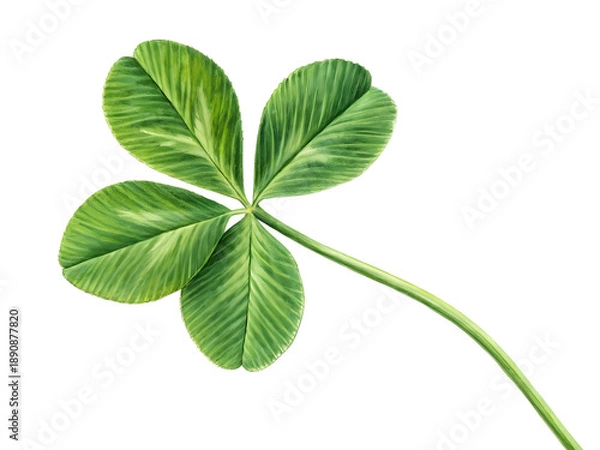 Obraz green leaf isolated on white background