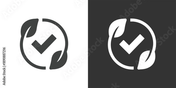 Obraz Eco Friendly icon. Solid glyph series icon