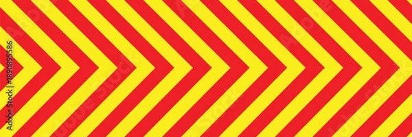 Obraz warning chevron red yellow background vector illustration